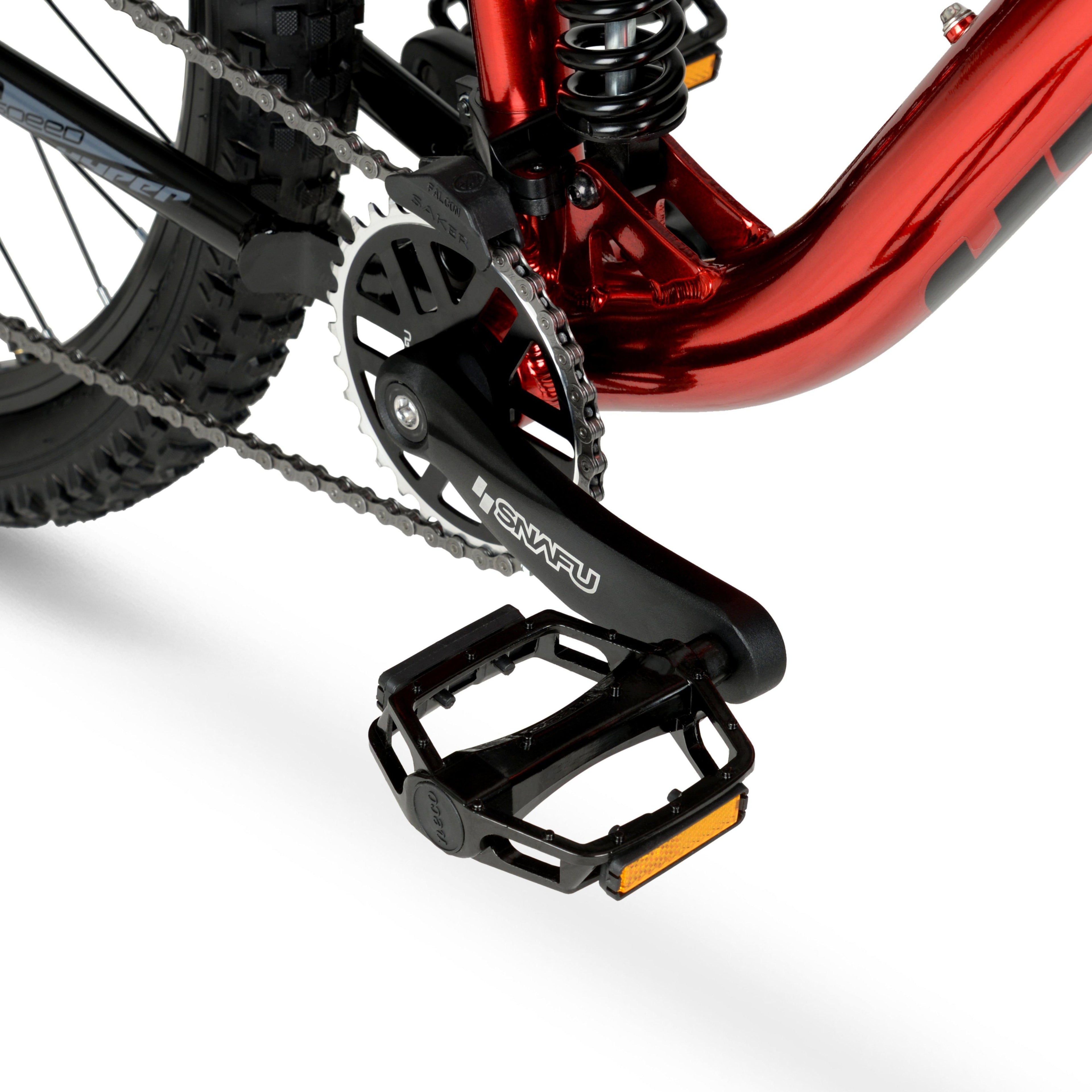 Hyper Bicycles Men's 29" Explorer  Dual Suspension Mountain Bike, Red