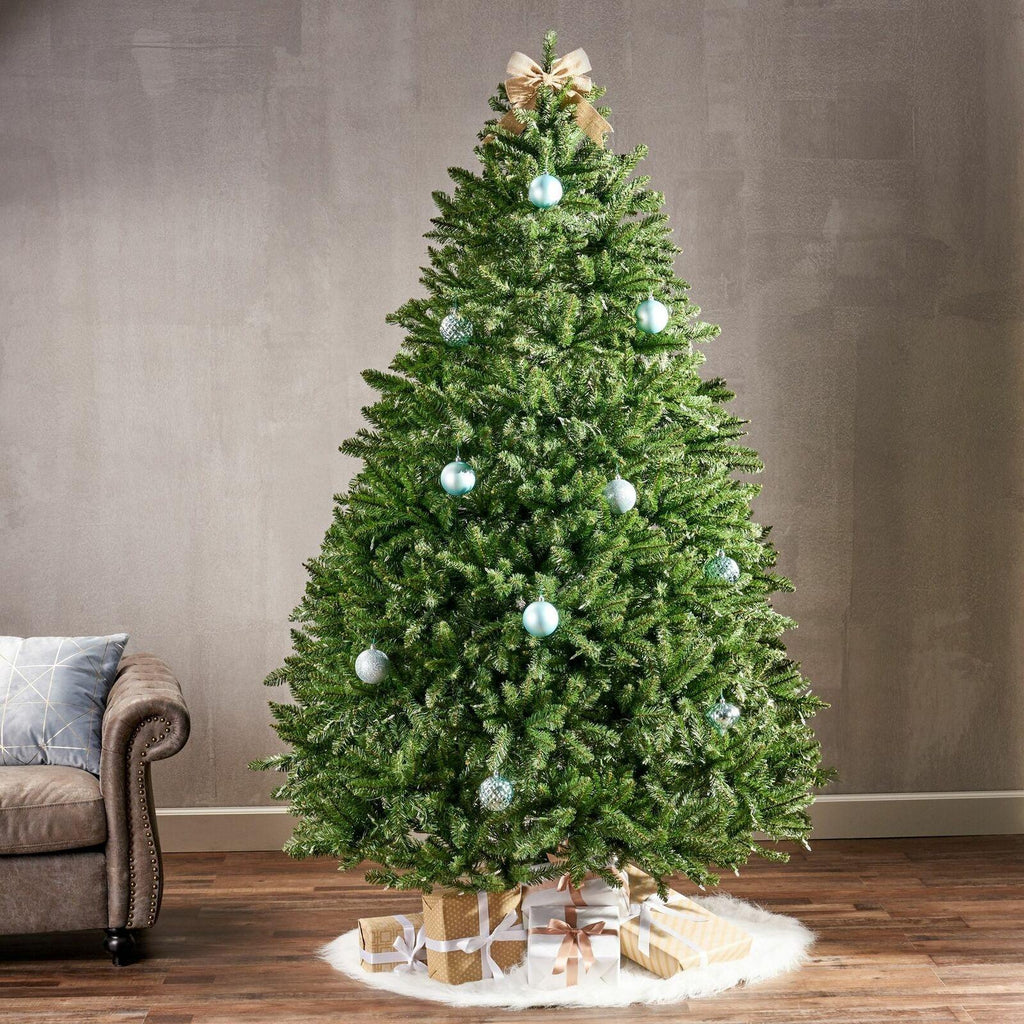 7.5-foot Norway Spruce Pre-Lit Clear LED Hinged Artificial Christmas Tree
