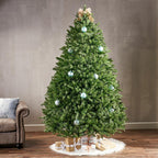 7.5-foot Norway Spruce Pre-Lit Clear LED Hinged Artificial Christmas Tree