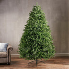 7.5-foot Norway Spruce Pre-Lit Clear LED Hinged Artificial Christmas Tree