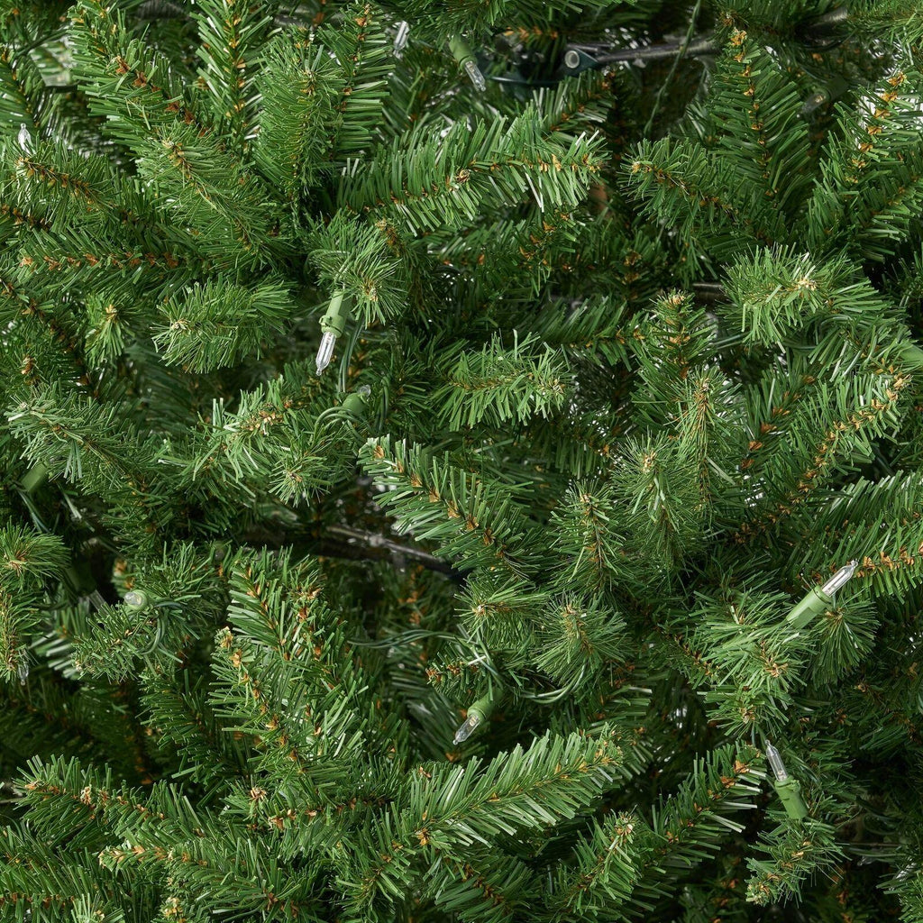 7.5-foot Norway Spruce Pre-Lit Clear LED Hinged Artificial Christmas Tree
