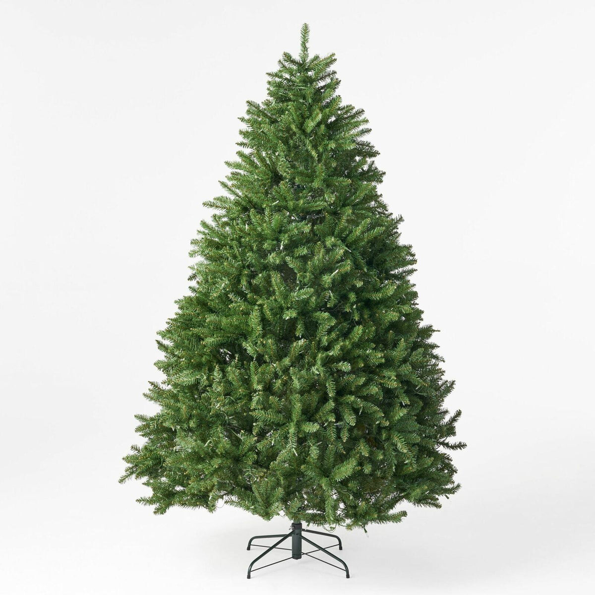 7.5-foot Norway Spruce Pre-Lit Clear LED Hinged Artificial Christmas Tree