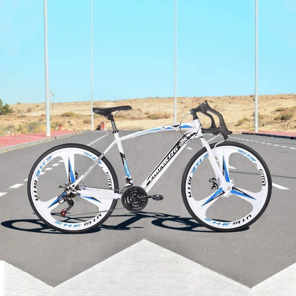 26" Road Bike,21 Speed Bicycles with Double Suspension/s Derailleur/MTB,High Carbon Steel Bicicleta for Man Women