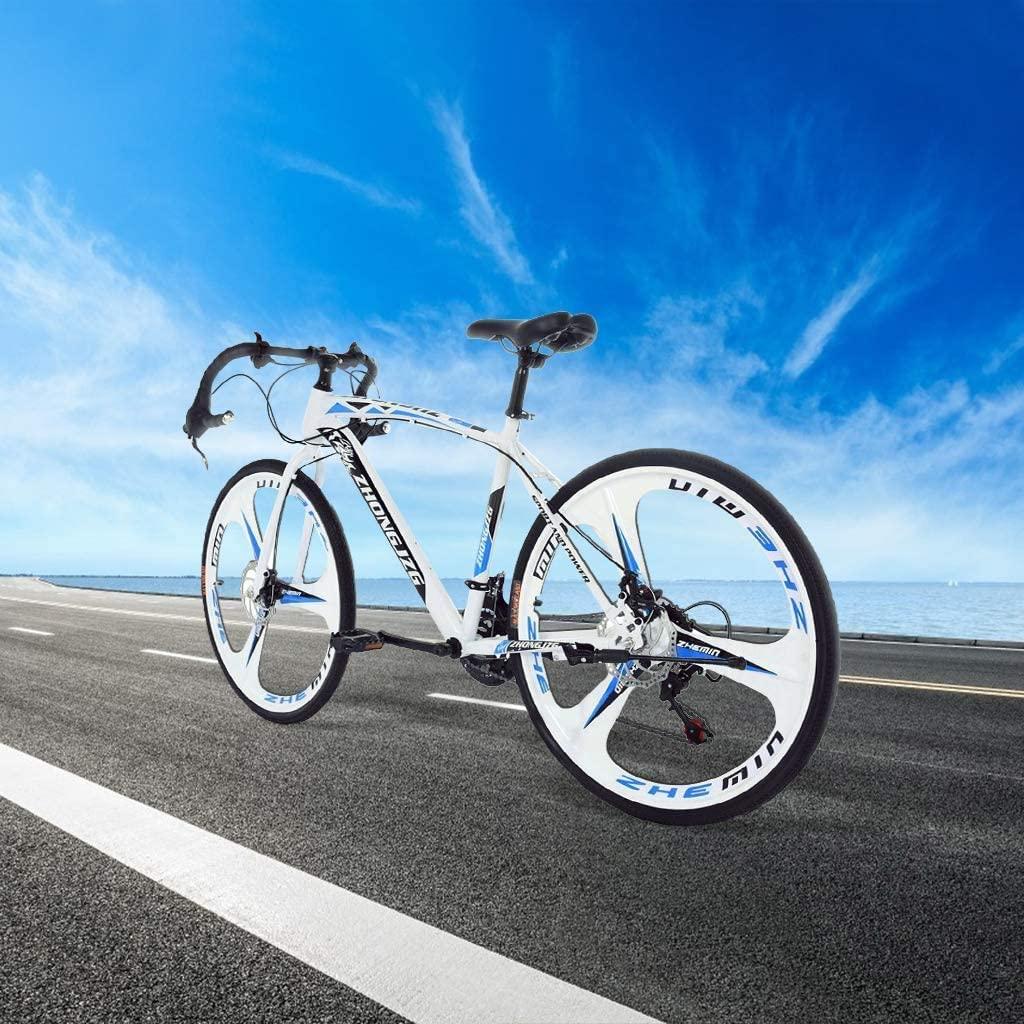 26" Road Bike,21 Speed Bicycles with Double Suspension/s Derailleur/MTB,High Carbon Steel Bicicleta for Man Women
