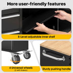 72" Rolling Tool Chest, Heavy-Duty Tool Box with Power Outlet, Tool Cabinet with 10 Drawers, Rubber Workbench with Key LocSystem Drawer Liners for GaraWarehouse Repair Shop