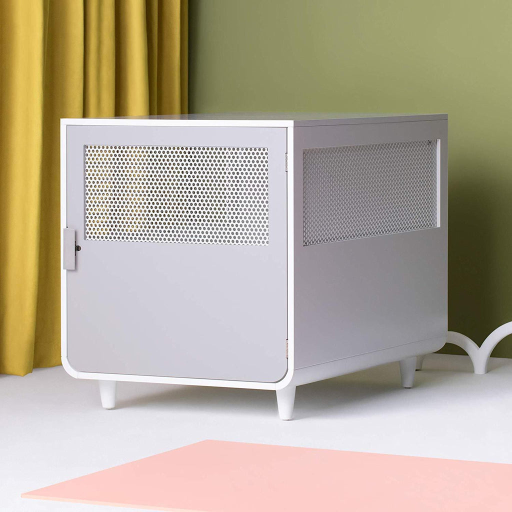 Staart - Radius Wooden Dog Crate - Alpine White - Large