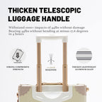 Suitcases Set on Wheels, 20 Inch White Carry-on Luggage 2 Piece Set with 13" Hard Shell Train Case Womens, Cream White