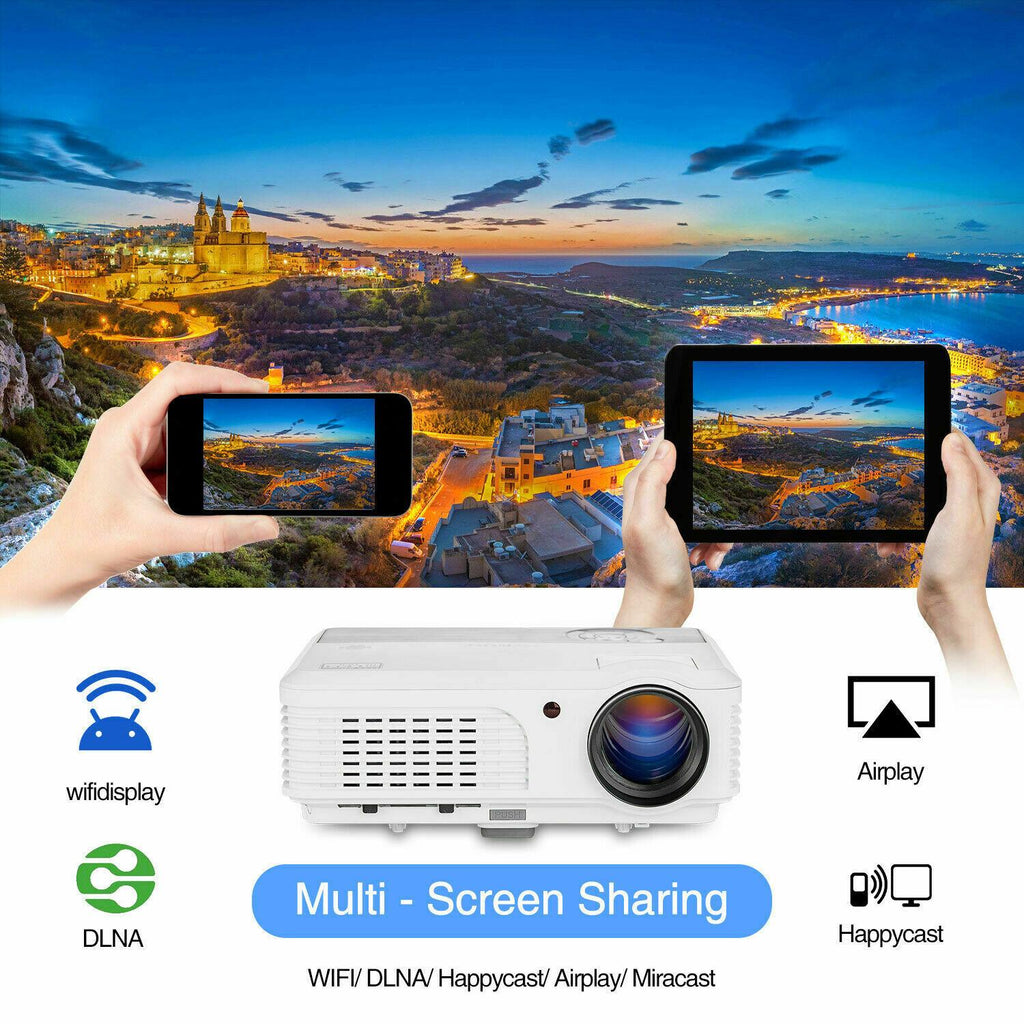 eug android smart projector home theater wifi proyector tv hdmi airplay for ios