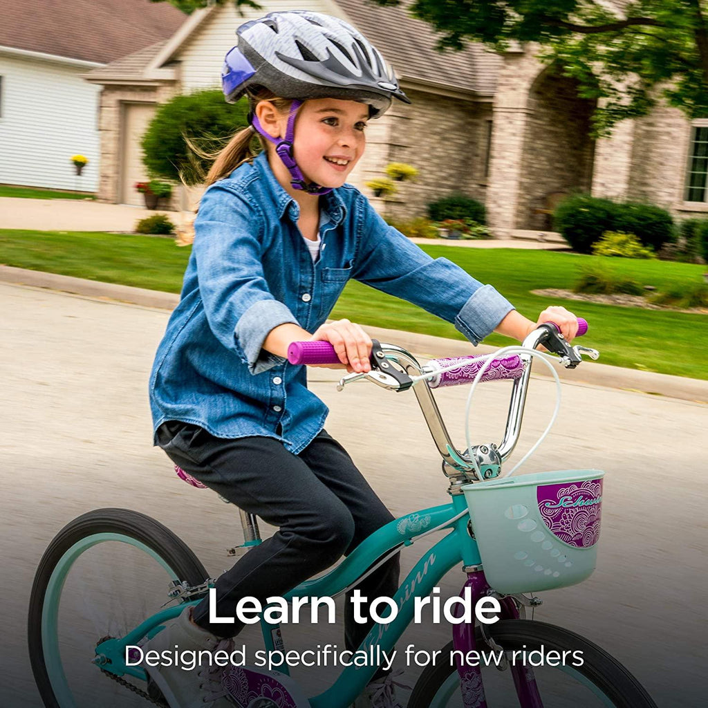 Schwinn Elm Girls Bike for Toddlers and Kids, 12, 14, 16, 18, 20 inch wheels for Ages 2 Years and Up, Pink, Purple or Teal,  or Training Wheels, Adjustable Seat