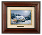 Thomas Kinkade Silent Night Brushwork (Burl Frame)