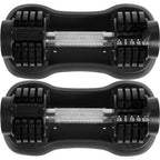 Pair Of 12.5 Lbs Adjustable Dumbbell With Handle And Weight Plate For Home Gym Black