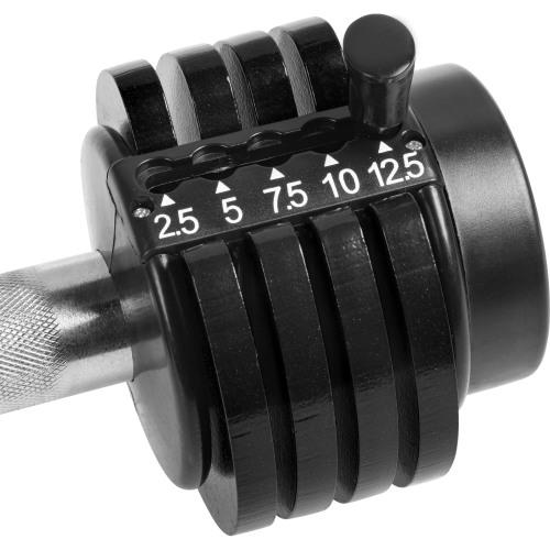 Pair Of 12.5 Lbs Adjustable Dumbbell With Handle And Weight Plate For Home Gym Black