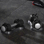 Pair Of 12.5 Lbs Adjustable Dumbbell With Handle And Weight Plate For Home Gym Black