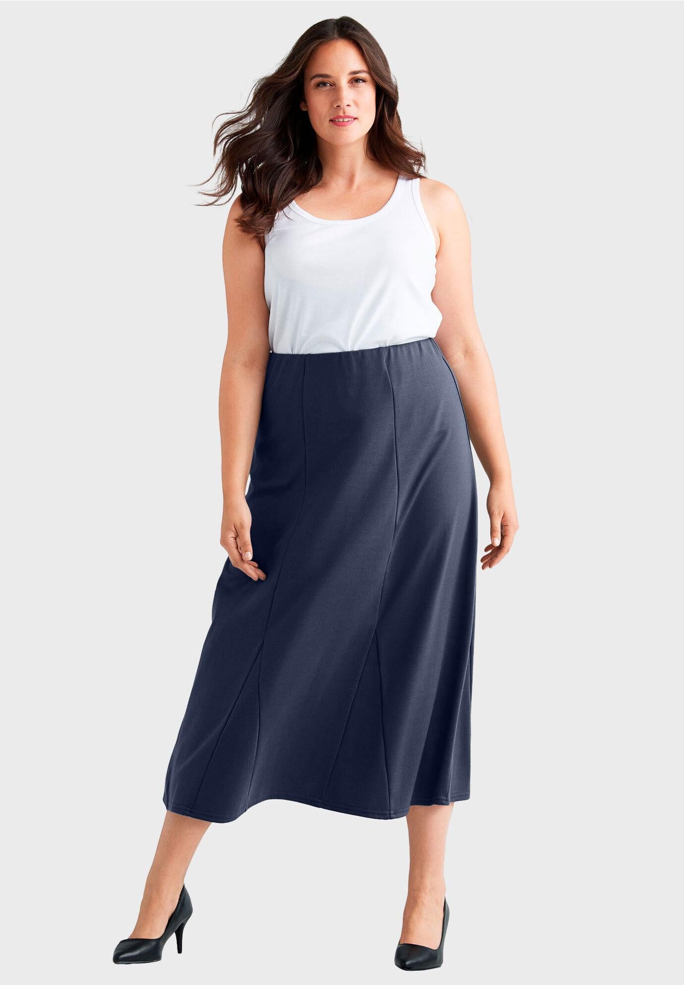 flared elastic waist skirt