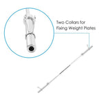GesOes Olympic Bar for Weightlifting and Power Lifting Barbell Weight Training Bar,198-Pound Capacity,Silver