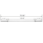 GesOes Olympic Bar for Weightlifting and Power Lifting Barbell Weight Training Bar,198-Pound Capacity,Silver