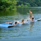 Gymax 12' x 6' Floating Water Pad Mat 3-Layer Foam Floating Island for Pool Lake Blue