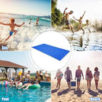 Gymax 12' x 6' Floating Water Pad Mat 3-Layer Foam Floating Island for Pool Lake Blue