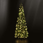 Costway 7.5ft Pre-Lit Hinged Pencil Christmas Tree 350 White Lights