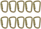 Fusion Climb Tacoma Steel High Strength Auto Lock Modified D-shaped Carabiner 10-Pack