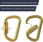 Fusion Climb Tacoma Steel High Strength Auto Lock Modified D-shaped Carabiner 10-Pack