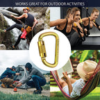 Fusion Climb Tacoma Steel High Strength Auto Lock Modified D-shaped Carabiner 10-Pack