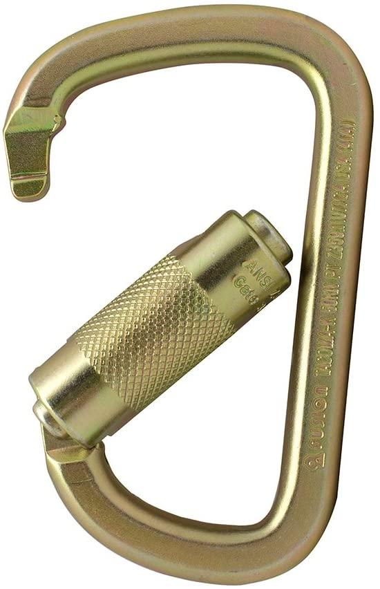Fusion Climb Tacoma Steel High Strength Auto Lock Modified D-shaped Carabiner 10-Pack