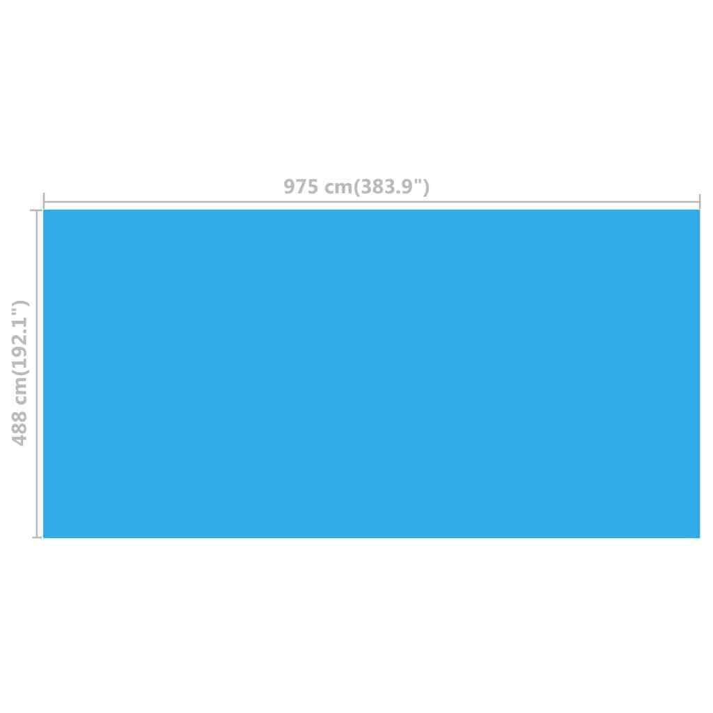 vidaxl pool cover blue 383.9"x192.1" pe