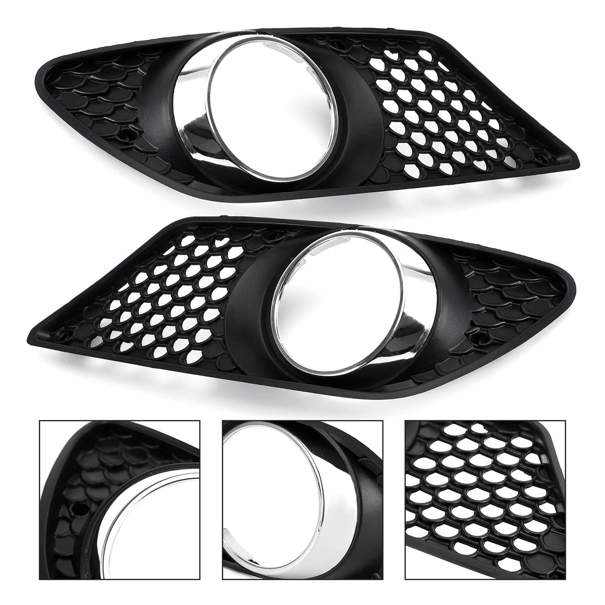 2008-2010 Benz C-Class W204 Pair Front Bumper Fog Light Grill Generic