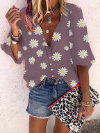 Summer Daisy Off-shoulder Shirt
