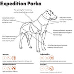 Hurtta - Expedition Parka, Waterproof, Windproof, Insulated Winter Dog Coat