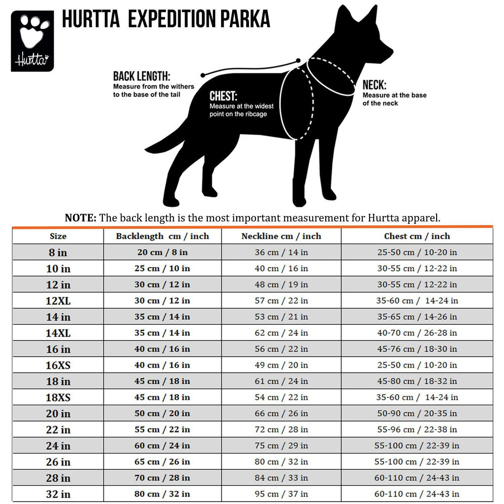 Hurtta - Expedition Parka, Waterproof, Windproof, Insulated Winter Dog Coat