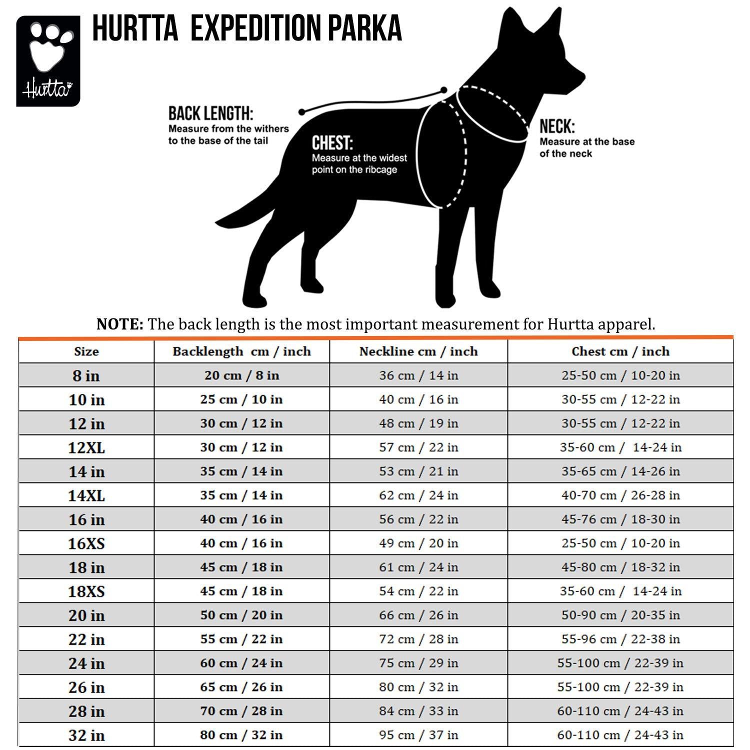 Hurtta - Expedition Parka, Waterproof, Windproof, Insulated Winter Dog Coat