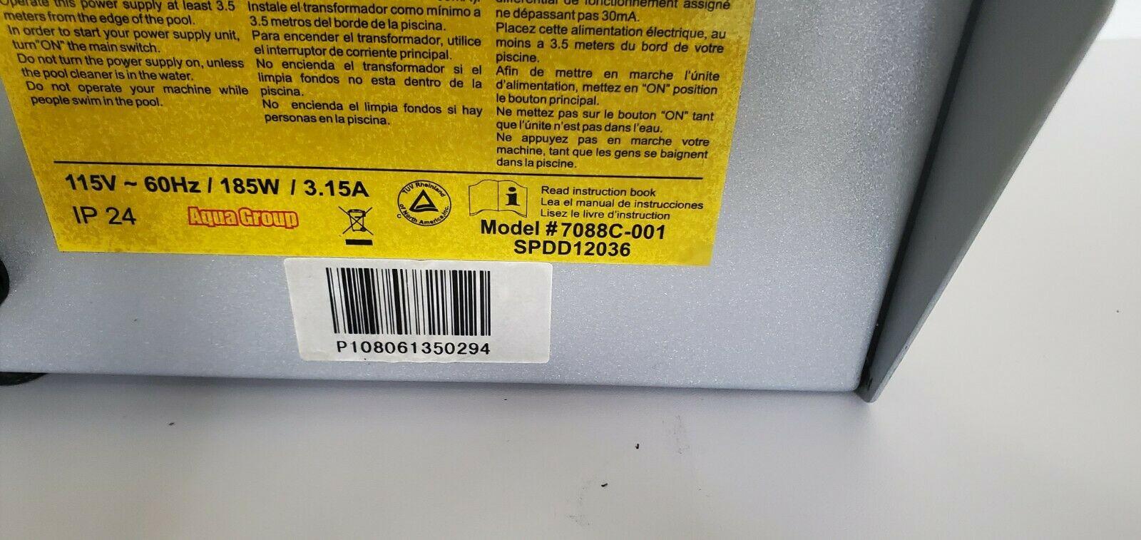 aqua products aquabot duramax 7088c-001 power supply 120/36v 6amp - no antenna