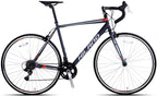 Hiland Road Bike 700C City Commuter Bicycle with 14 Speeds Drivetrain Black 54 cm Steel Frame