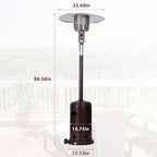 Propane Heaters Outdoor,Space Heater,Patio Heater,88 Inches Tall Premium Standing Patio Heater,With Auto Shut Off And Simple Ignition System,Wheels And Base Reservoir
