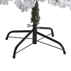 Nearly Natural 6' Green Spruce Flocked Artificial Christmas Tree Prelit 250 Clear LED Lights