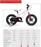 RoyalBaby Kids Bike Boys Girls Space Shuttle White 14 Inch Magnesium 2 Hand Disc Brakes Training Wheels