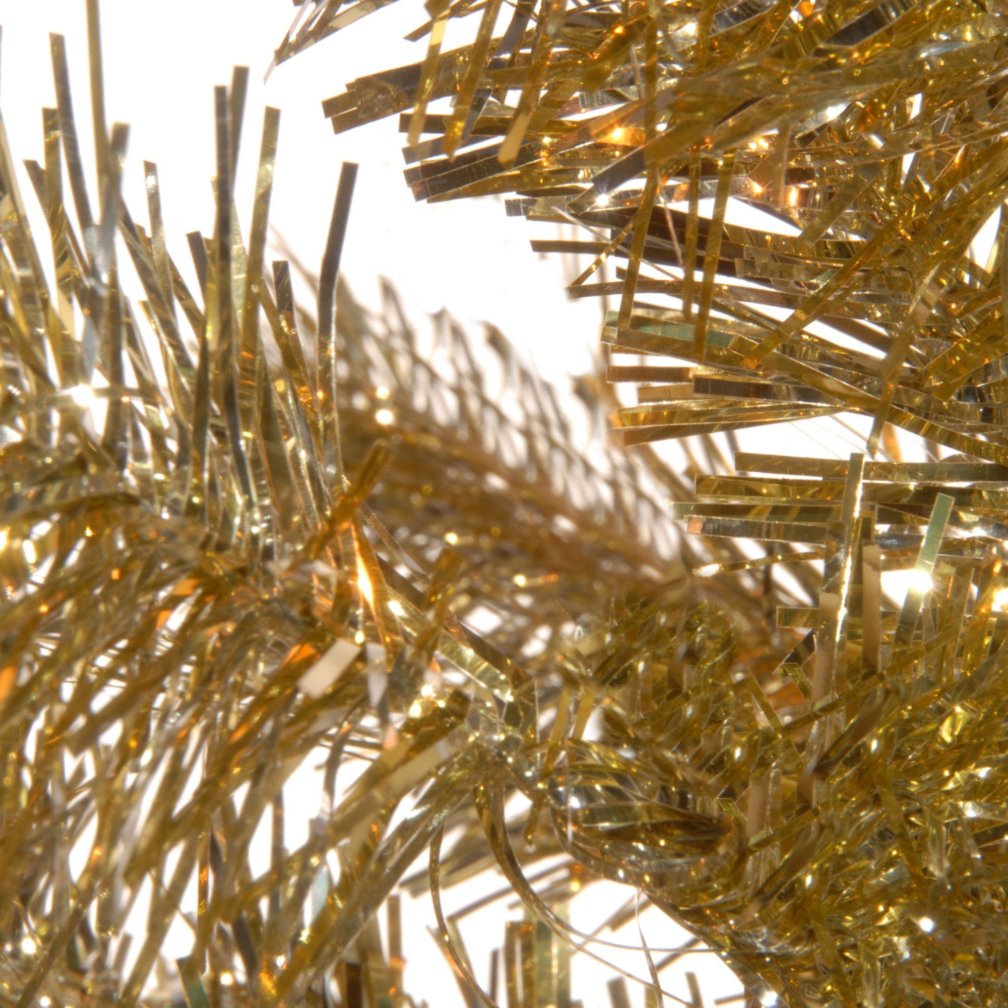 9' Pencil Champagne Gold Tinsel Artificial Christmas Tree - Unlit