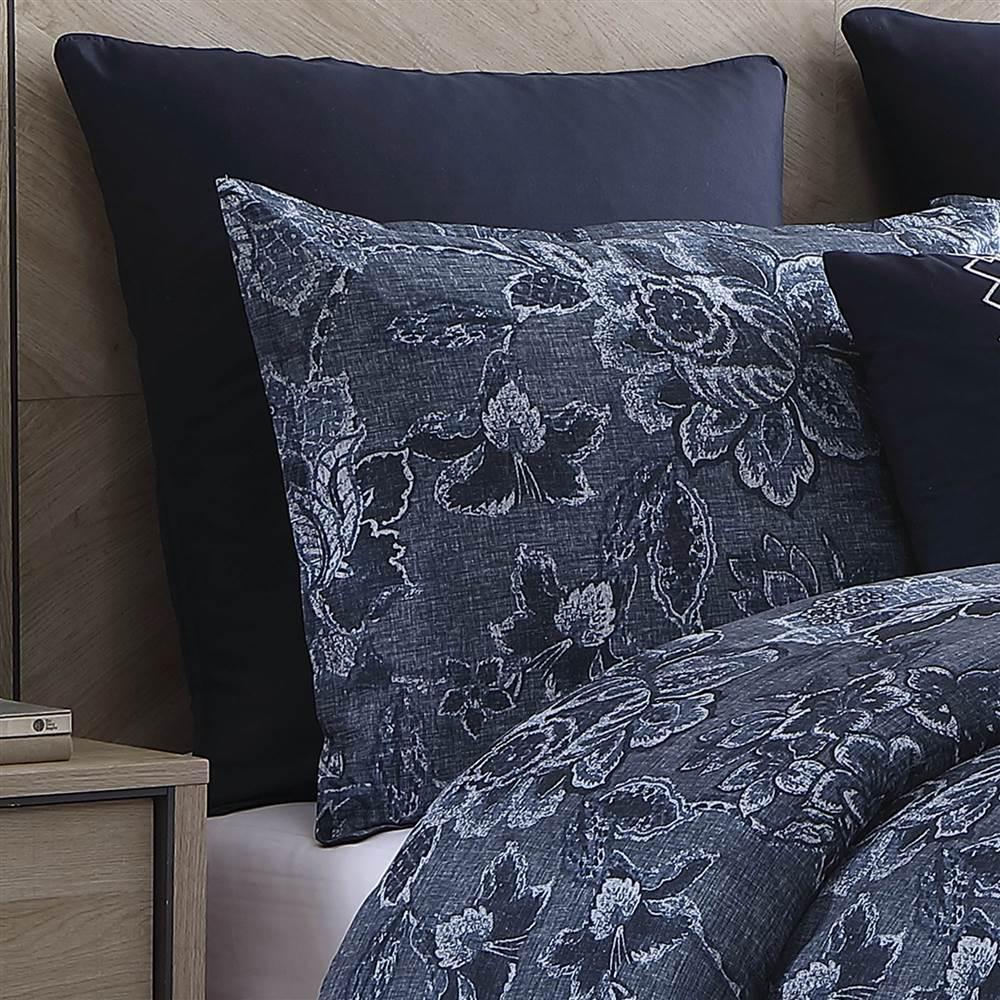 Riverbrook Home 9 Piece Comforter Set, King, Blue, Monique, Polyfill