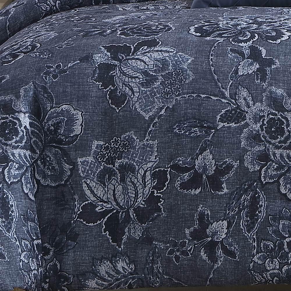 Riverbrook Home 9 Piece Comforter Set, King, Blue, Monique, Polyfill