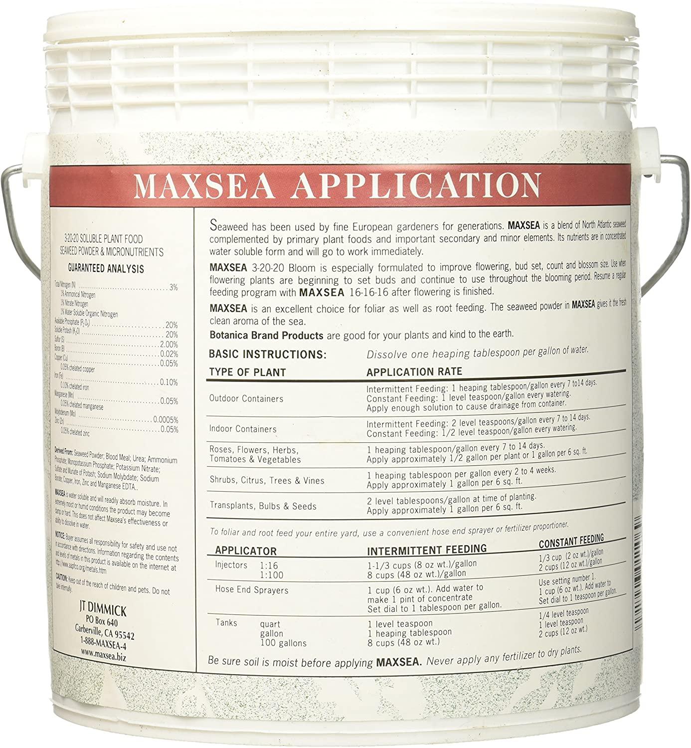 maxsea 722270 bloom plant food, 6 lb fertilizers, natural