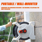 HMBB Garden Hose Nozzles, Hose Reel for Garden Gardening Terrace Hose Box, Hose Coil with 15m Hose, 7 Modes Hose Spray Gun, Locking Mechanism Retractable Automatic Garden Nozzle Simple Rewind