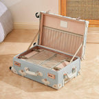 Trunk Combination Luggage Set, 3 Piece Hard Shell Retro Travel Suitcase with Wheels(Plaid,26"+20"+12")