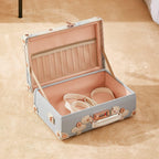Trunk Combination Luggage Set, 3 Piece Hard Shell Retro Travel Suitcase with Wheels(Plaid,26"+20"+12")