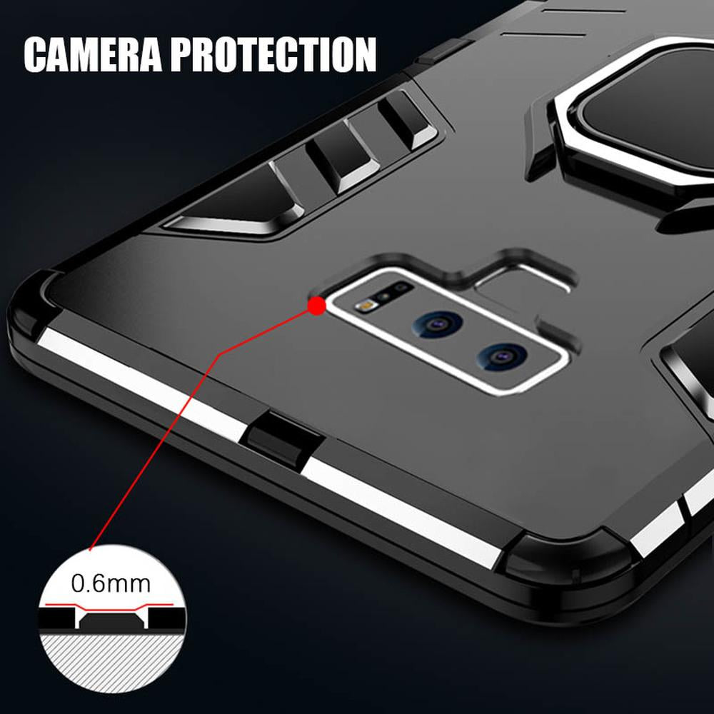 Luxury Shockproof Armor Case For Samsung Note 9 with Car Magnetic Ring Stand