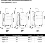 Softside Expandable Carry on Luggage with Spinner Wheels, Lightweight upright Suitcase with TSA Lock,Rolling Luggage for Business Travel,20-Inch(black)