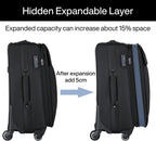 Softside Expandable Carry on Luggage with Spinner Wheels, Lightweight upright Suitcase with TSA Lock,Rolling Luggage for Business Travel,20-Inch(black)