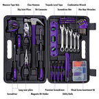 152-Piece Household Tool Set, Purple Hand Kit With StoraCase Box | Complete tool assortment for home repairs, office fixes, dorm needs, furniture setup, crafting, and everyday household fixes.
