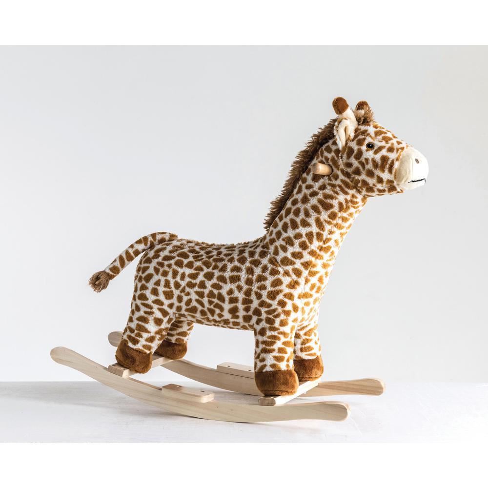 Brown Giraffe Children's Rocker